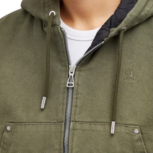 $350 Travis Scott x Jordan Hooded Canvas Jacket Women’s M Cargo Khaki FD9113-325 - Picture 13 of 14